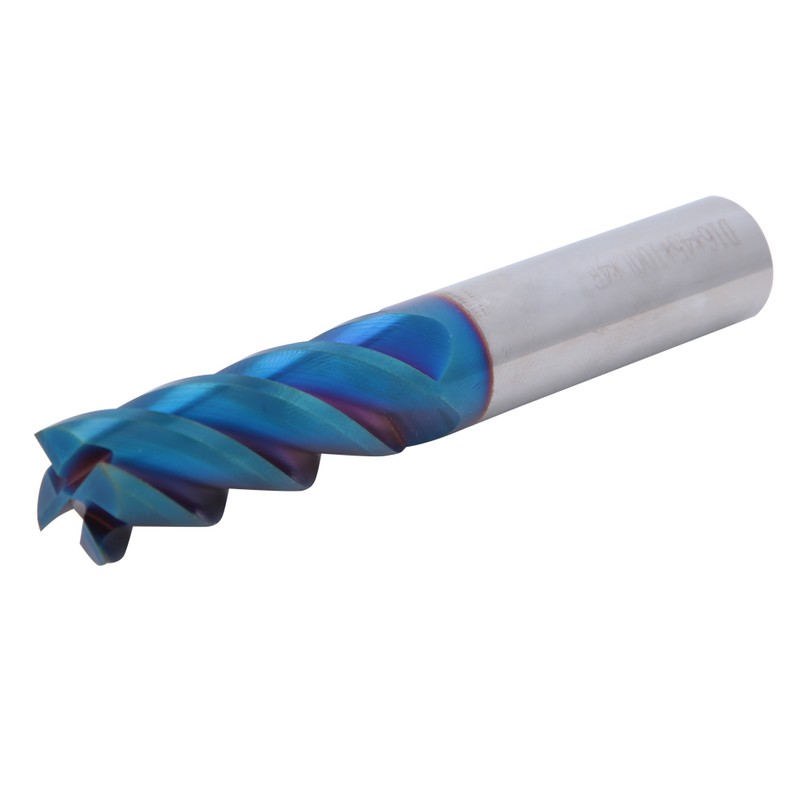 NanO Coated HRC65° Milling Cutter Tungsten Steel 4 Flutes Flat