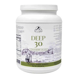 Mt. Capra Deep 30 | Meal Replacement Shake, Goat Protein Powder with Grass-Fed Whey Protein, Casein Protein, Minerals, and BC-30 Probiotics | Strawberry Splash | 30 Servings - 2 Pounds