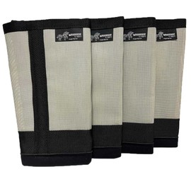 Warrior Fly Boots for Horses - Breathable Mesh Horse Boots for Fly Protection & Leg Comfort - Set of 4 (Knight Warrior, Gray)