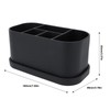 Silicone Toothbrush Toothpaste Holder Multipurpose 5 Slots Drainage Holes Bathroom