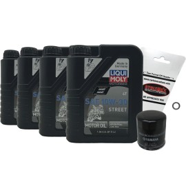 Liquimoly 2006-2009 Yamaha YZF-R6S Oil Change Kit with Liqui Moly 10W30 Oil and OEM Filter