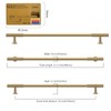 Amerdeco 10 Pack Champagne Bronze Cabinet Pulls 10 Inch(254MM) Hole