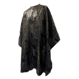 Kobe Professional Hairdressing Black Hot Lips Print Salon Gown - Large Waterproof Cape