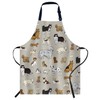 Smooffly Cute Dogs Animal Print Apron,Adjustable Neck Bib Apron for