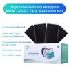 Black Masks Disposable, Black Face Masks for Adults - 4
