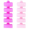 H Plus Mall WL Abe Clip Hair Curl 5P Hair Roll Setting Roll Curling Roll Volume Roll Hair Velcro - Dark Pink / 에이치플러스몰 WL 에이브 집게헤어컬 5P 헤어롤 세팅롤 컬링롤 볼륨롤 헤어찍찍이 - 진핑크