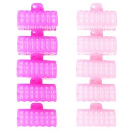 H Plus Mall WL Abe Clip Hair Curl 5P Hair Roll Setting Roll Curling Roll Volume Roll Hair Velcro - Dark Pink / 에이치플러스몰 WL 에이브 집게헤어컬 5P 헤어롤 세팅롤 컬링롤 볼륨롤 헤어찍찍이 - 진핑크