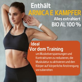 Arnika-Massageöl,Öl für Muskelentspannung und Wohlbefinden mit Natürlichem Arnika-Extrakt, Ideal für Muskel und Sportspannungen mit Wärmendem Kampfer und Lavendel und Eukalyptusöl, 250 ml - FITOATTIVI