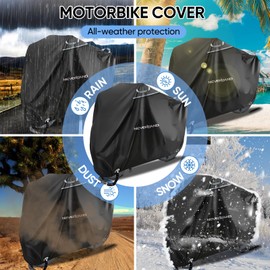 Motorcycle Tarpaulin Outdoor 300D NEVERLAND Motorcycle Covers Motorcycle Cover Waterproof Winterproof Motorcycle Tarpaulin Motorcycle Garage Tarpaulin Indoor Cover for Motor Scooter Motor Roller 200 x
