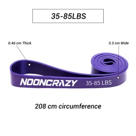 Nooncrazy Resistance Bands, Resistance Bands, 100% Natural Latex, Fitness Bands for Strength Training, Training, Physiotherapy, Yoga for Men and Women (Purple)