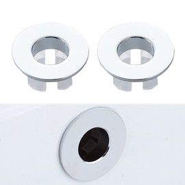Hayaww 2 Pieces Sink Brass Overflow Cover, Sink Overflow Cover, Sink Overflow Cover, Sink Overflow Covers, 22-24 mm, for Washbasin, Bathroom, Sink, Bathtub (2)