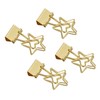 100 Pcs Binder Clips Star Shape Paper Clamps Hollow Long