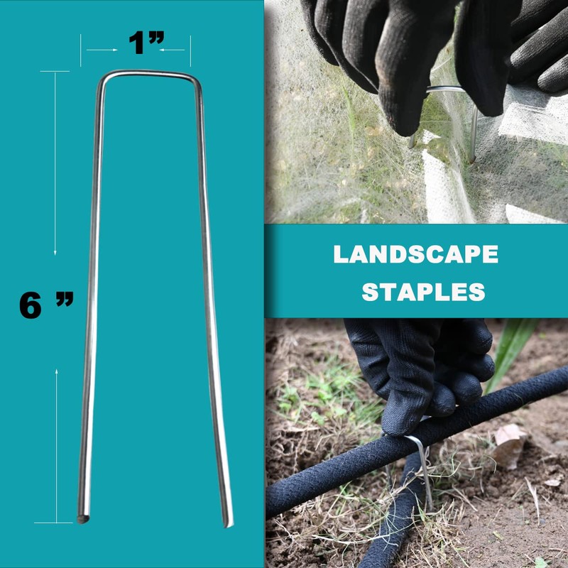 AMRITA Stakes for Garden Hose 30 Pack，Galvanized Soaker Hose Grounding