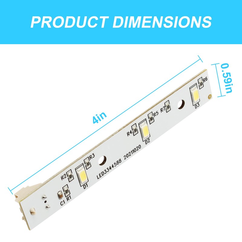 LEDBarz WR55x26671 Refrigerators LED Light Bulb 2 Pack for GE