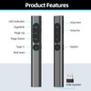 MOXYOY Presentation Clickers, Clicker for Powerpoint, Wireless Rechargerable Presenter Remote,