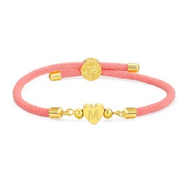 WEDDINEN Initial M Bracelets Dainty Titanium Heart Love Letter Bracelets for Teen Girls,Charm Name Bracelet Women Trendy Jewelry Birthday Wedding Party Gift