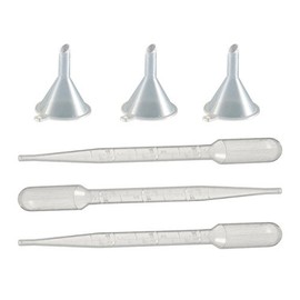 Riverrun 3 Small Aromatherapy Funnels + 12 Transfer Pipettes/Droppers for Decanting Fragrance Essential Oil Perfume
