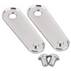 XMMT Chrome Motorcycle Rear Passenger Floorboard Foot Peg Frame Plates