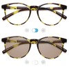 YEIN Blue Light Blocking Glasses, Spring Hinge Photochromic Brown Sunglasses,