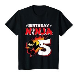Kids Ninja Birthday Party - 5 Year Old - Birthday Ninja 5 T-Shirt