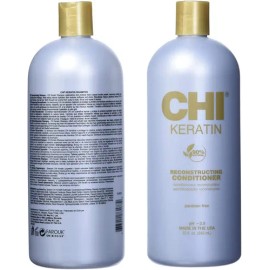 Shampo Y Acondicionador Chi Keratin 946ml C/u