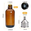 YINGERHUAN 8oz Glass Vanilla Extract Bottles,Round Amber Boston with Caps