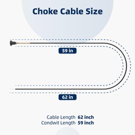 290-610 Choke Cable Fit for Bad Boy Mower CZT, Replace for Stens Push Pull Choke Control Cable 054-8017-00 Suitable for Badboy MZ, MZ Magnum, Maverick,ZT Elite Zero-Turn mowers