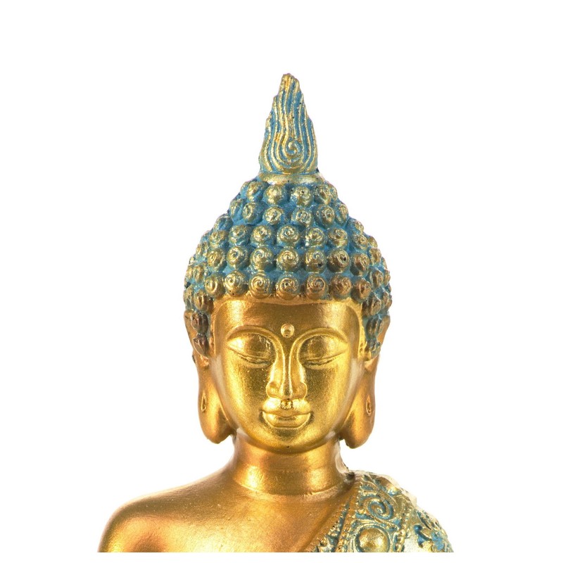 Schneemann-Versand Buddha Figurine Gold & Mint (15 cm) - Spiritual