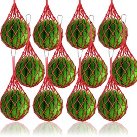 WhistenFla - Paquete de 12 cunas para hamacas de melón, bolsas de malla para hamaca de melón para enrejado, redes de sandía resistentes c...