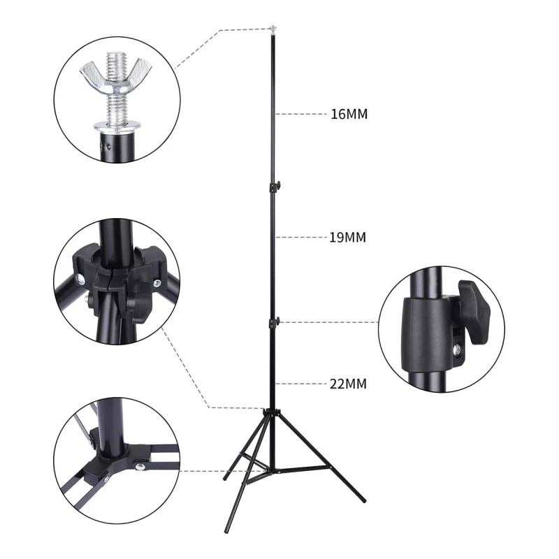 YADILALA Portafondos Fotográfico Ajustable Profesional 2*3m Con Clips