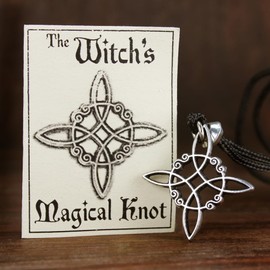 Witches Knot Wiccan Pendant Pagan Jewelry Celtic Knot Necklace Protection Talisman