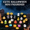 25PCS Halloween Mini Resin Pumpkin Ghost Figures Glow in Dark