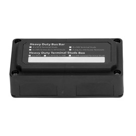 Power Distribution Block, M8 Screw Terminal Busbar, DC 48V, 300A, Suitable for Vehicle Boats with Intelligent (Black)