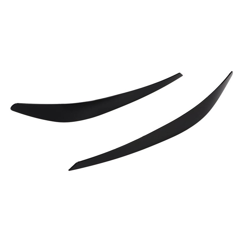 Black Headlight Eye Lid Cover Styling Trim Eyebrows Decoration Replacement