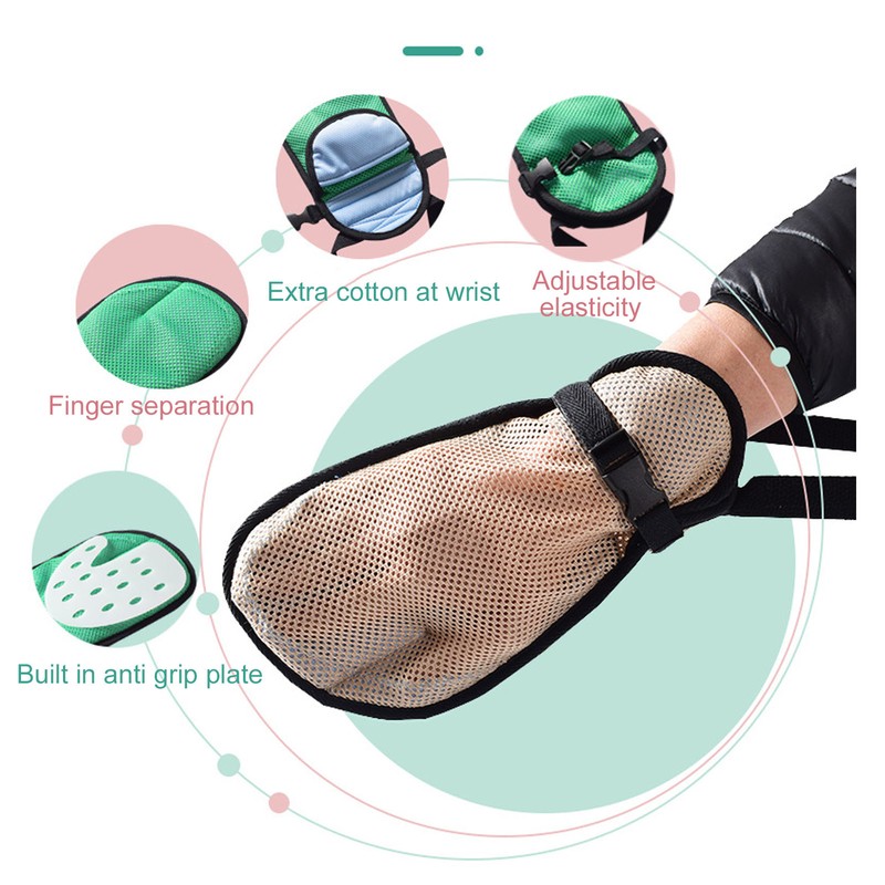 Hand Restraint Glove Dementia Elderly Restraint Glove Medical Safety Mesh