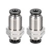 sourcing map Straight Pneumatic Push to Quick Connect Fittings Bulkhead