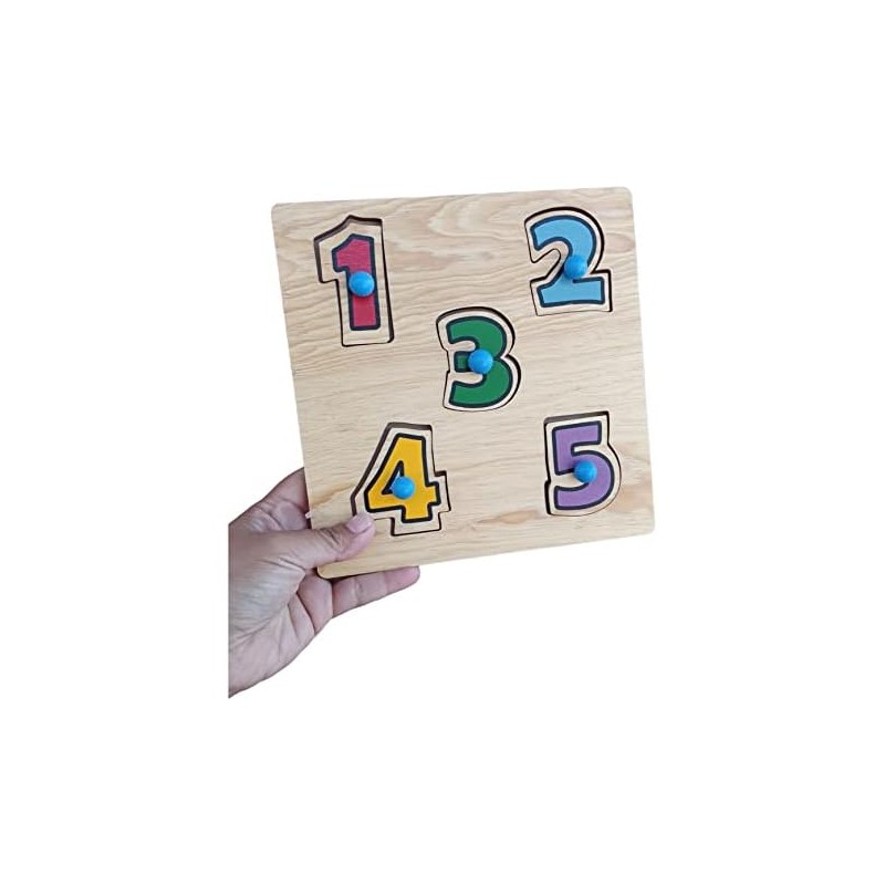 Rompecabezas de Madera con pija para niños pequeños - Números