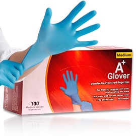 Nitrile Exam Gloves Small | 4 Mil, Medical Grade, Food Safe | Latex Free, Powder Free Nitrile Gloves | High Stretch & Puncture Resistance | Blue Disposable Nitrile Gloves Small 100