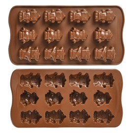 KitBeads Silikonformen mit Robotermotiv, Kokosnuss-Bausteine, Fondantformen, Harzgussformen zum Backen, Kerzen, Seifen, Basteln, Dekorationen, 2 Stück