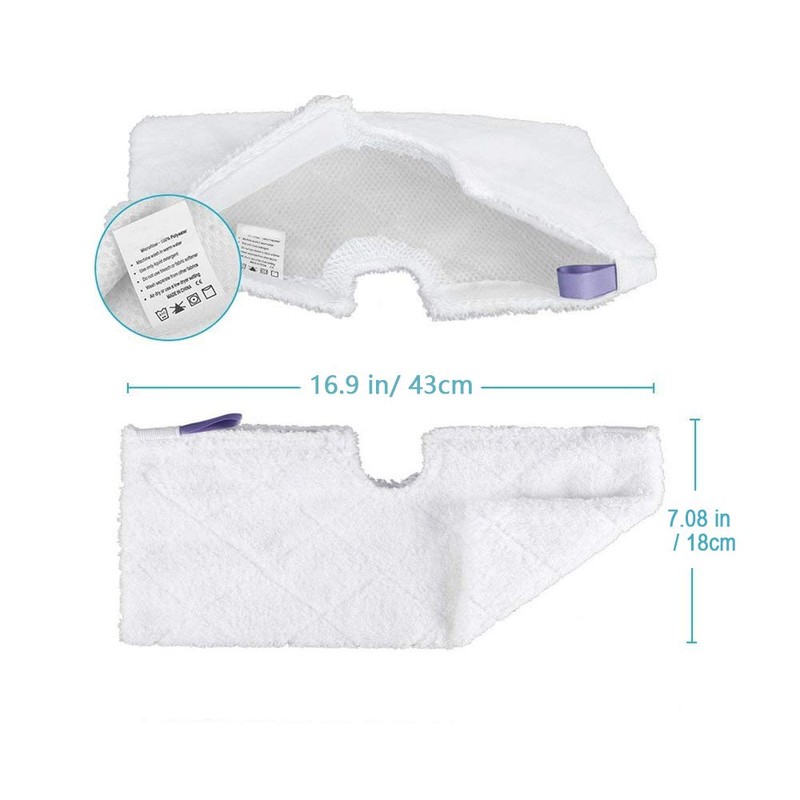 Turbokey 3pcs Euro-Pro Cleaning Mop Pads Replacement Double-Sided XL Microfiber