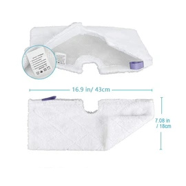Turbokey 3pcs Euro-Pro Cleaning Mop Pads Replacement Double-Sided XL Microfiber Cleaning Pads for Shark Pocket Steam Mop XLT3501 (Extra Large)