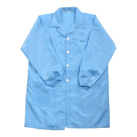 sourcing map ESD Lab Coat Anti Static Clothing Science Jacket with Cuff Lapel Collar Wear Uniform Work for Men Women (Blue, XL)