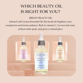 Olivia Care Facial Oil - Jojoba Safflower Vitamin E & Lemon Essential |All Natural Whitening Soothing Anti-Aging and Antioxidant Wrinkle Removal Scent / 올리비아 케어 페이셜 오일 - 호호바 홍화 비타민 E & 레몬 에센셜 | 올 내추럴 미백 진정 노화 방지 및 항산화 주름 제거 Scent