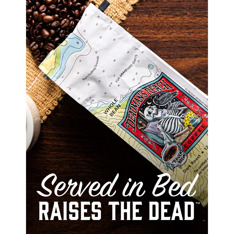 Raven's Brew Coffee High Caffeine Coffee Dark Roast Ground -