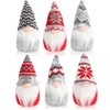 com-four® 6 x Premium Christmas Gnome 15 cm - Christmas