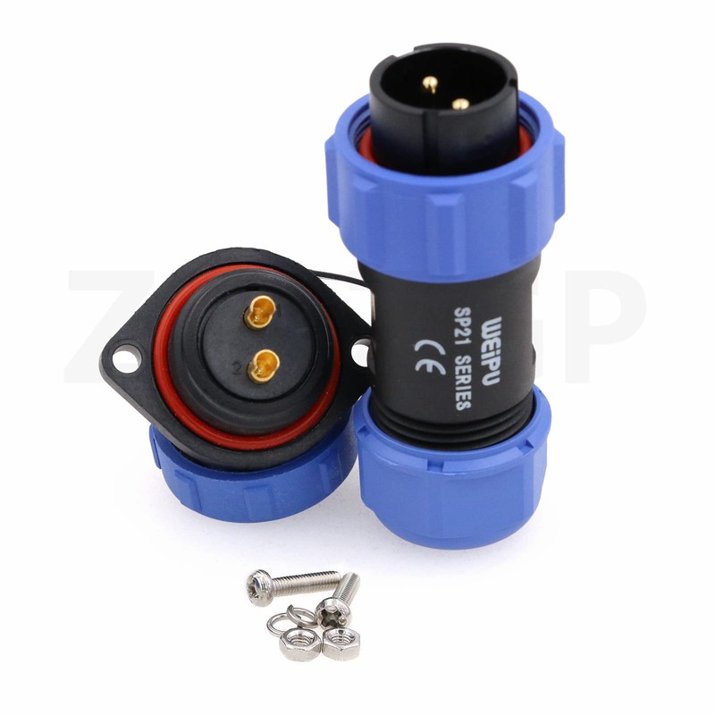 ZBLZGP WEIPU SP21 2 Pin Plastic IP68 Male Female Waterproof