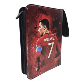 Football Trading Card Album, Trading Card Ring Binder, 4 Pockets/Page, 50 Pages, Holds 400 Cards