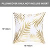 sourcing map Pack of 2 Throw Pillow Cover Gold Leaves