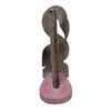 Hand Carved Flamingo Bird Paper Towel Holder Wood Carving Nautical