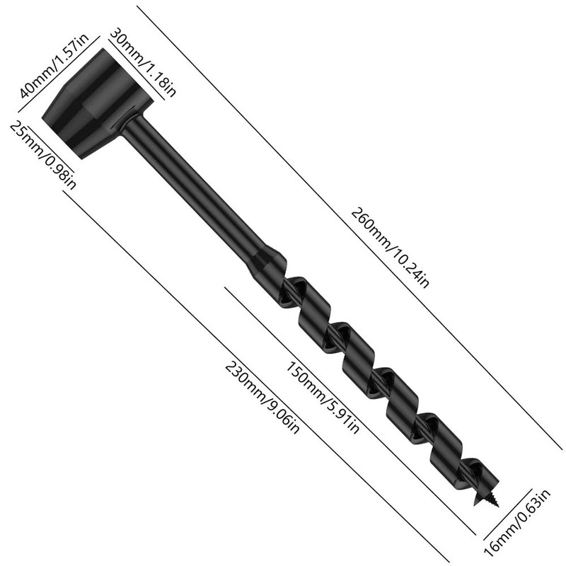 Hsthe Sea Hand Drill for Woodworking Portable, Multi-Purpose Auger, Spiral